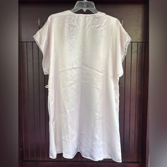 VINTAGE VAL MODE 90s Satin Lace Trim Kimono Layer Fairy Coquette Bridal Size S - Picture 11 of 16